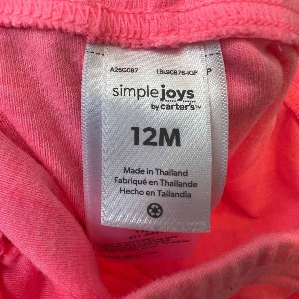Simple Joys by Carter’s 12M Neon Pink Girls Leggings Pants